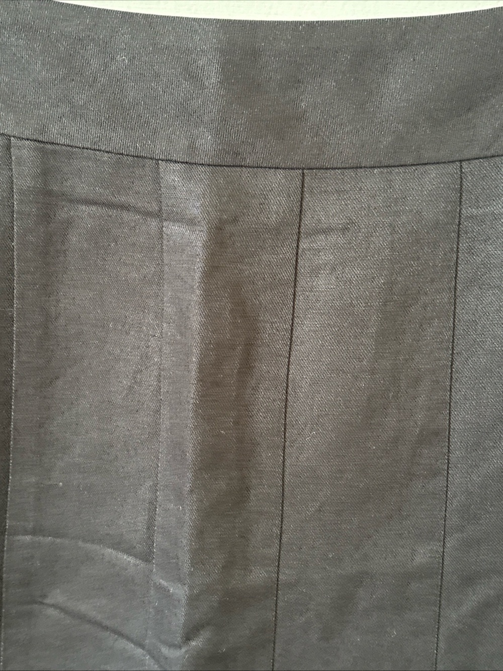 Ann Taylor Loft Flounce Skirt Linen Blend Midi Black Women’s Size 4 Lined Classy - Picture 4 of 9